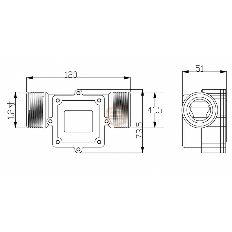 DN32 Debimetre Su Akış Sensörü 1.25 İnç 3.5-24V 1-120 L/dk (Deniz)