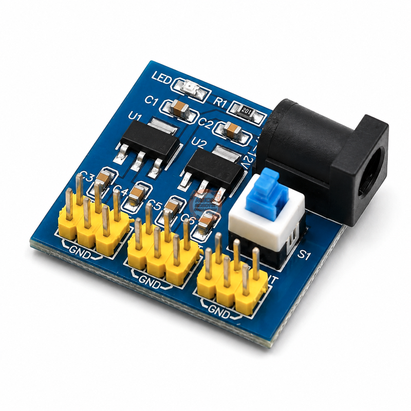 12 V Giriş 3.3 V 5 V Çoklu Çıkışlı Regülatör Kartı