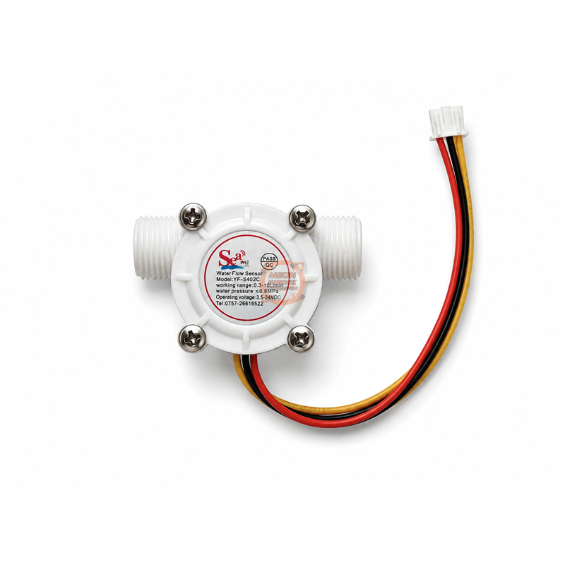 Su Akış Sensörü YF-S402C Debimetre (Deniz) G3/8'' 0.3-10 L/dk 3.5-24V DC