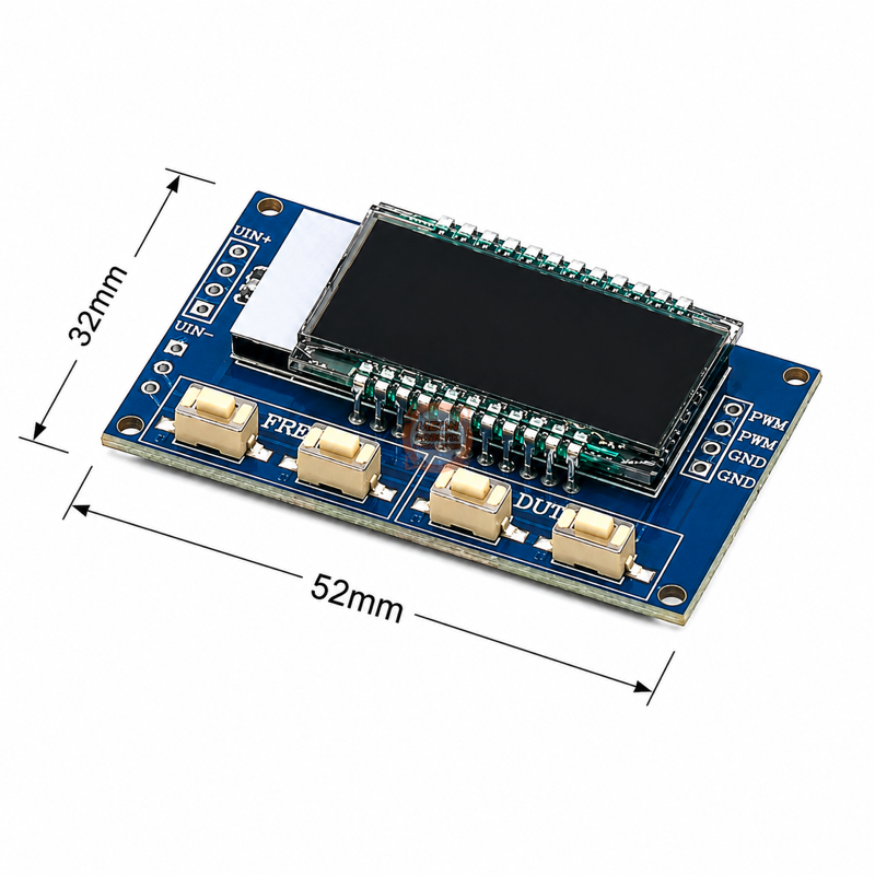 1Hz-150kHz LCD Ekranlı PWM Sinyal Jeneratör Modülü