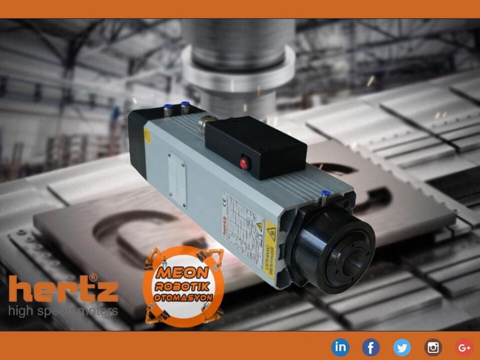 Hs315 2.4 Kw S24000 220V İso30 Takım Değiştirmeli Hertz Spindle Motor