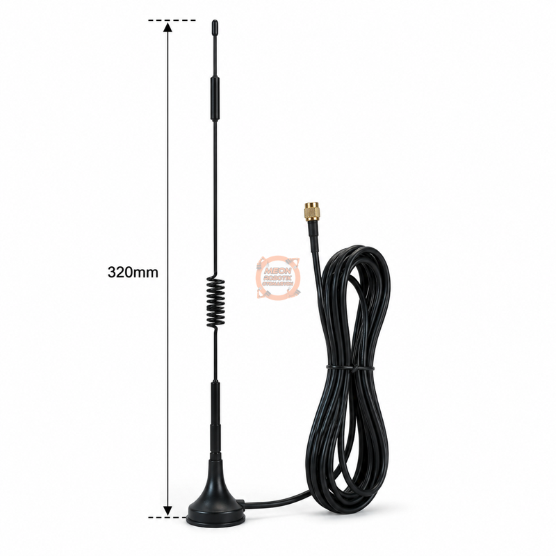 4G/LTE 5dBi Spring Anten 32cm 700-2600MHz 3 Metre SMA Erkek