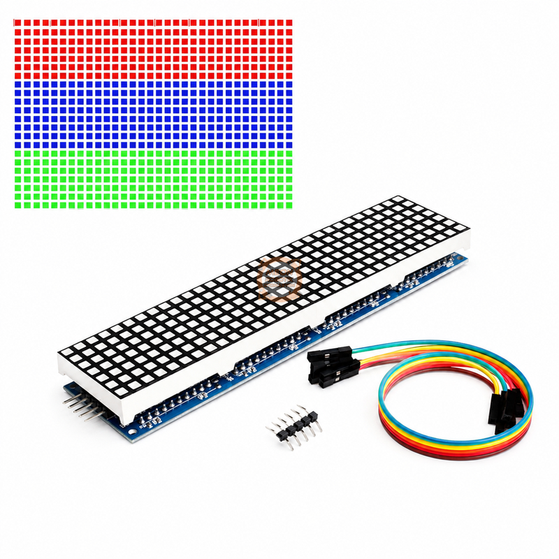 MAX7219 4lü Dot Matrix Modül 64 Nokta LED Ekran 5V 8x8 Matris