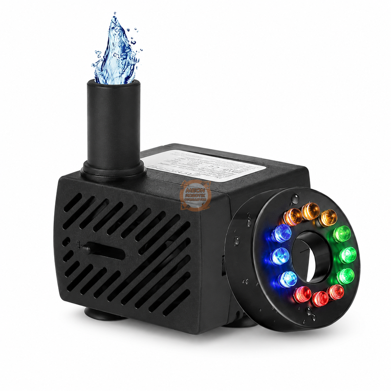 USB 12 LED Renkli Mini Akvaryum 3.5/9V 3W Dalgıç Su Pompası