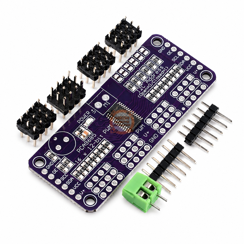 PCA9685 16 Kanallı PWM Servo Sürücü Kartı – I2C 12 Bit