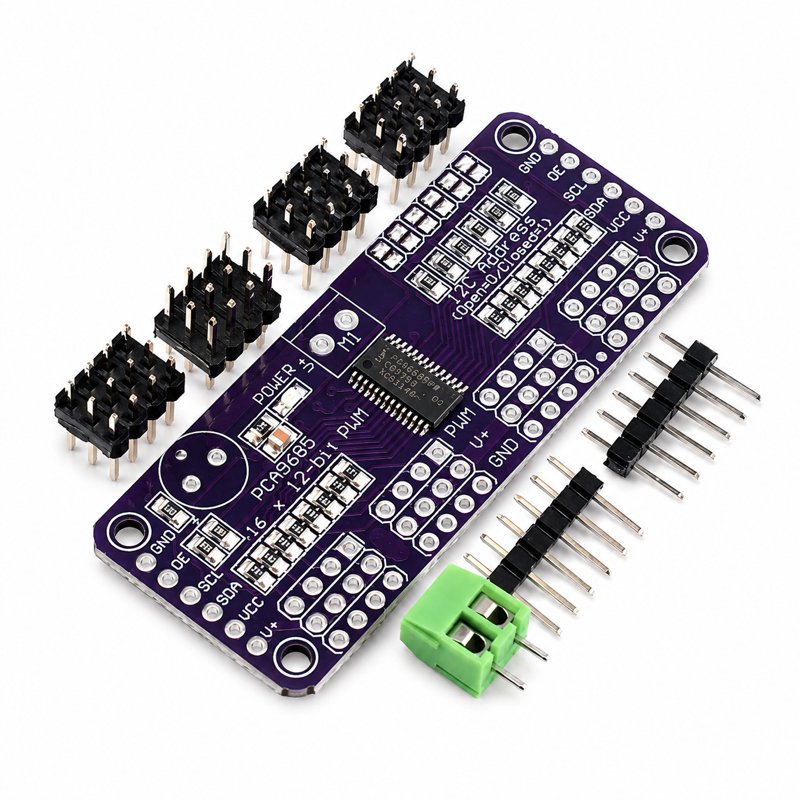 PCA9685 16 Kanallı PWM Servo Sürücü Kartı – I2C 12 Bit