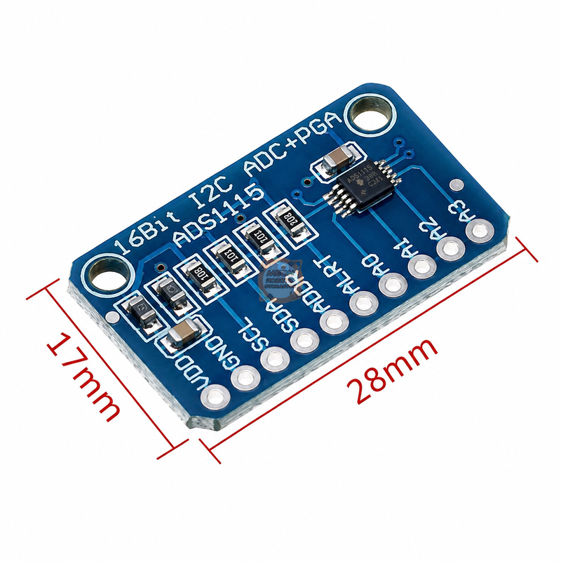 ADS1115 Modül 16 Bit I2C 4 Kanal ADC – Arduino Uyumlu