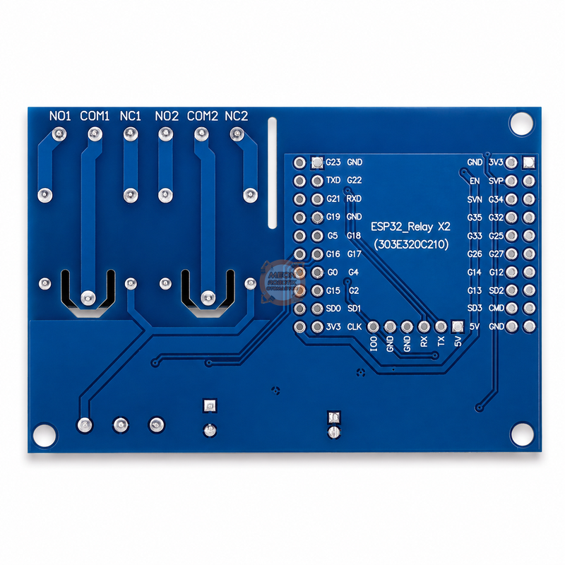 ESP32-WROOM-32E WiFi Bluetooth 2 Kanal 10A Röle Kontrol Kartı - ESP32 Relay X2, 7-30V DC