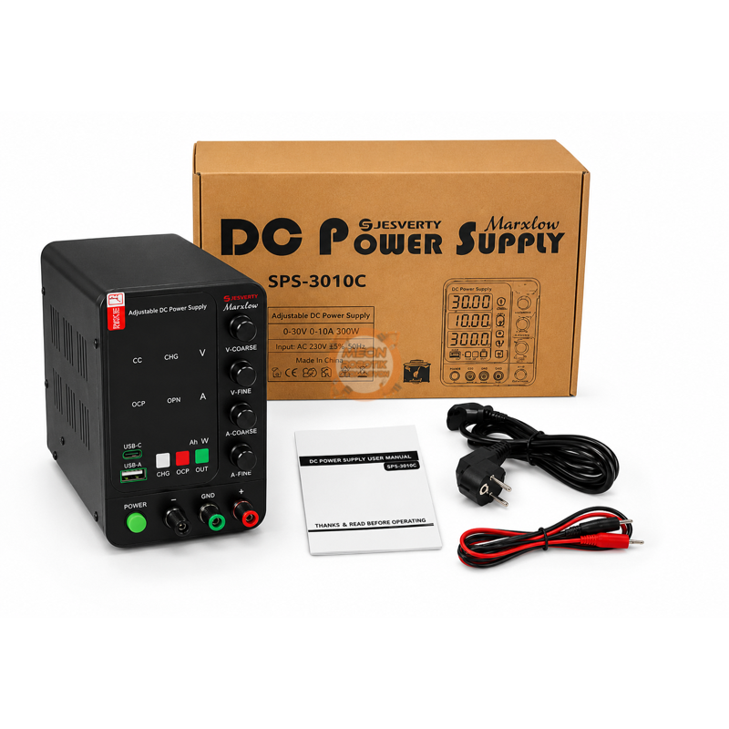 SPS-3010C 0-30V 0-10A 300W Ayarlı DC Güç Kaynağı Akü Şarj Edebilen SMPS Jesverty Marxlow