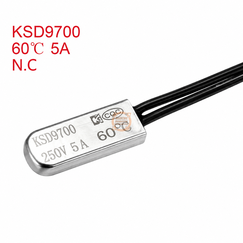 Kablolu Termostat KSD9700 NC 5A 60°C Normalde Kapalı
