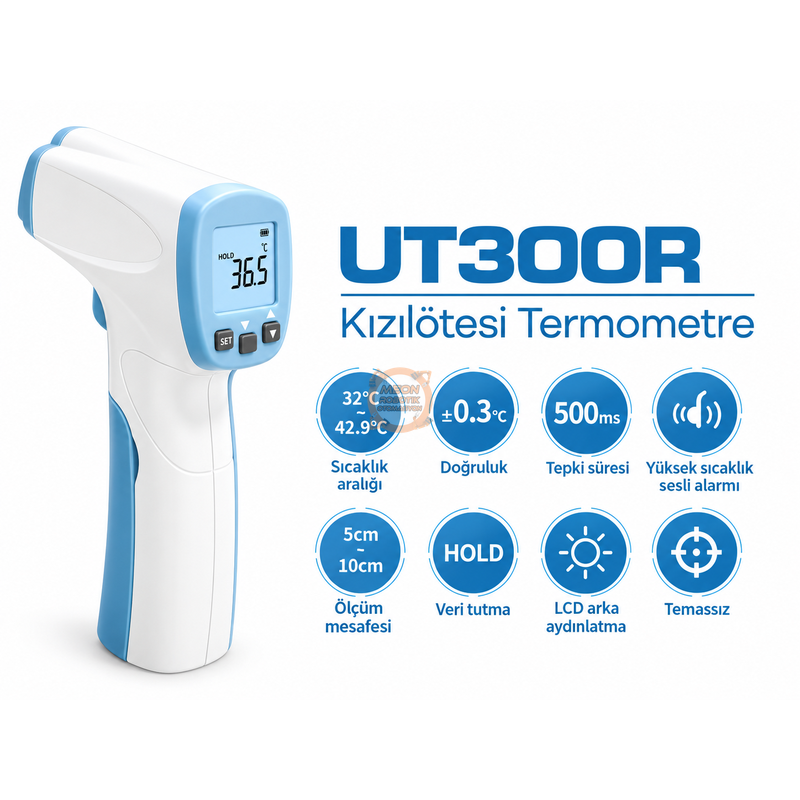 UNI-T UT300R Temassız Ateş Ölçer Vücut Termometresi