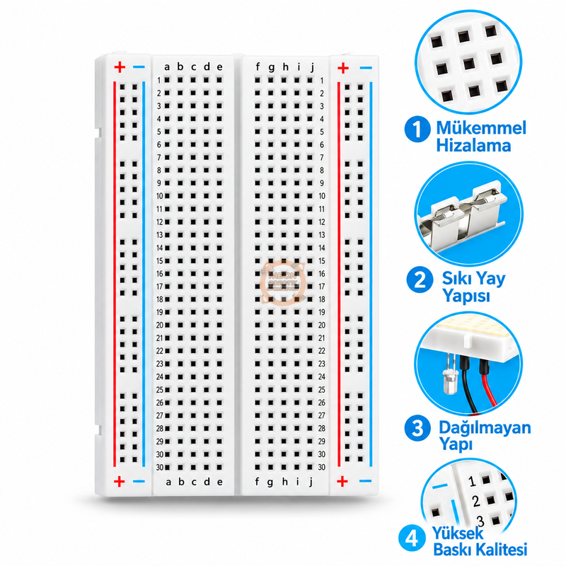 400 Pin Orta Boy Breadboard 80x50 mm