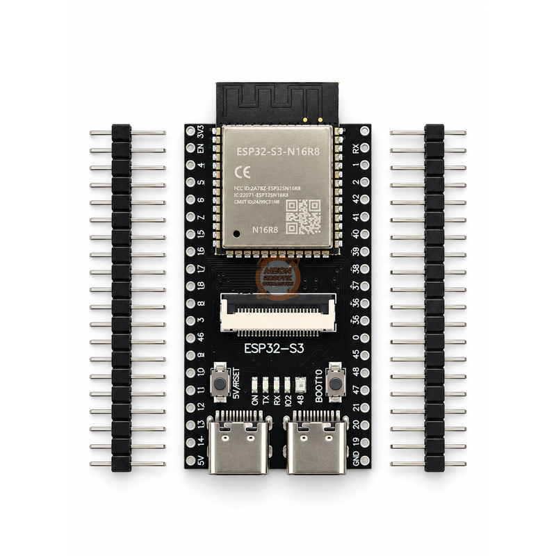 ESP32-S3 N16R8 OV2640 2MP Kamera WiFi Bluetooth AIoT Geliştirme Kartı - 16MB Flash, 8MB PSRAM, Çift USB Type-C